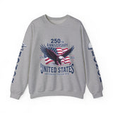 250th Anniversary Sweatshirt, United States Eagle Pullover, USA 1776 2026 Top, Independence Day Gift, Patriotic Americana Clothing