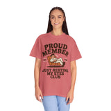 Funny Nap Lover Comfort Colors Shirt, Just Resting My Eyes Club Tee, Tired Adult Humor Shirt, Relaxation Graphic Tee Gif
