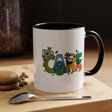 Earth Care Animal Mug, Eco Awareness Coffee Cup, Cute Wildlife Conservation Gift for Nature Lover, Earth Day Gift for Teacher or Mom