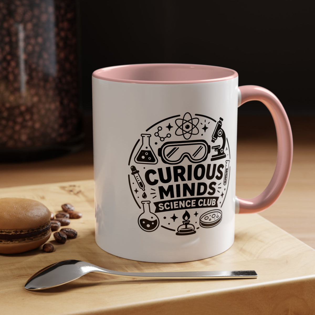 Science Club Mug, Curious Minds Coffee Cup, STEM Teacher Appreciation Gift, Chemistry Student Present, Classroom Science Lab Drinkware