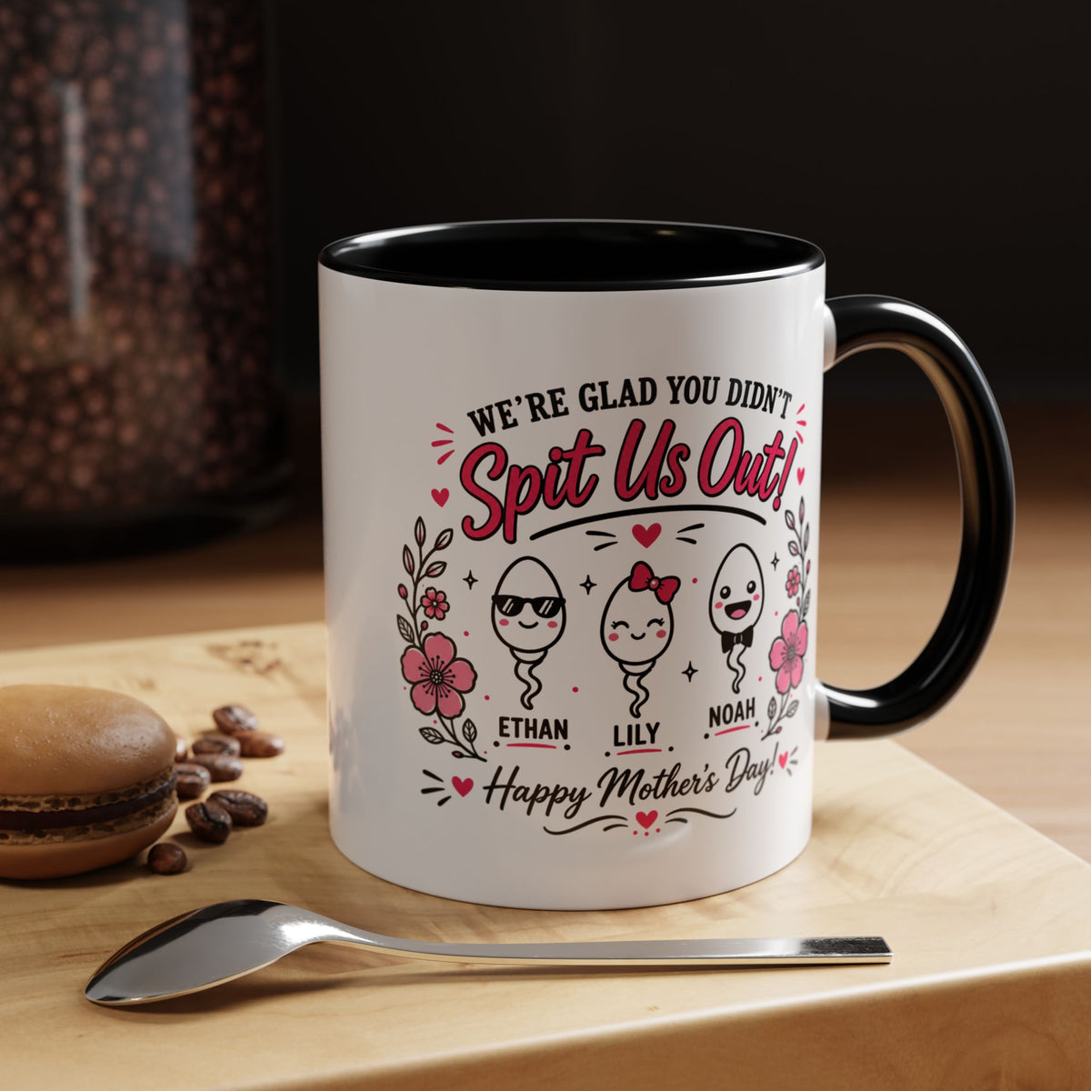 Personalized Mother's Day Mug, Custom Kids Names Coffee Mug, Gift From Children to Mom, Cute Mother's Day Cup, Mom Gift