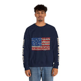 Patriotic American Flag Sweatshirt, USA Floral Crewneck, Vintage Americana Pullover, Fourth of July Outfit, Summer Patriotic Gift for Her