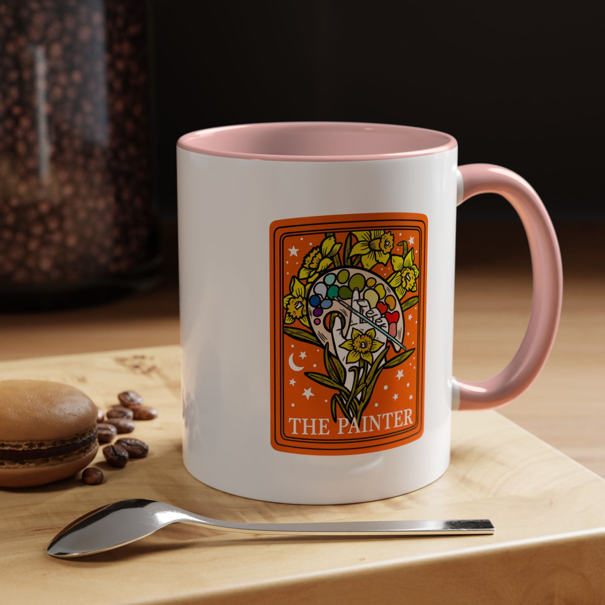 Painter Tarot Card Mug, Artist Coffee Mug, Creative Artist Gift, The Painter Art Lover Cup, Unique Painting Gift for Women and Men