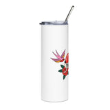 True Love Skinny Tumbler, Vintage Tattoo Heart Design, Stainless Steel Travel Cup, Romantic Gift for Her, Valentine's Day Drinkware