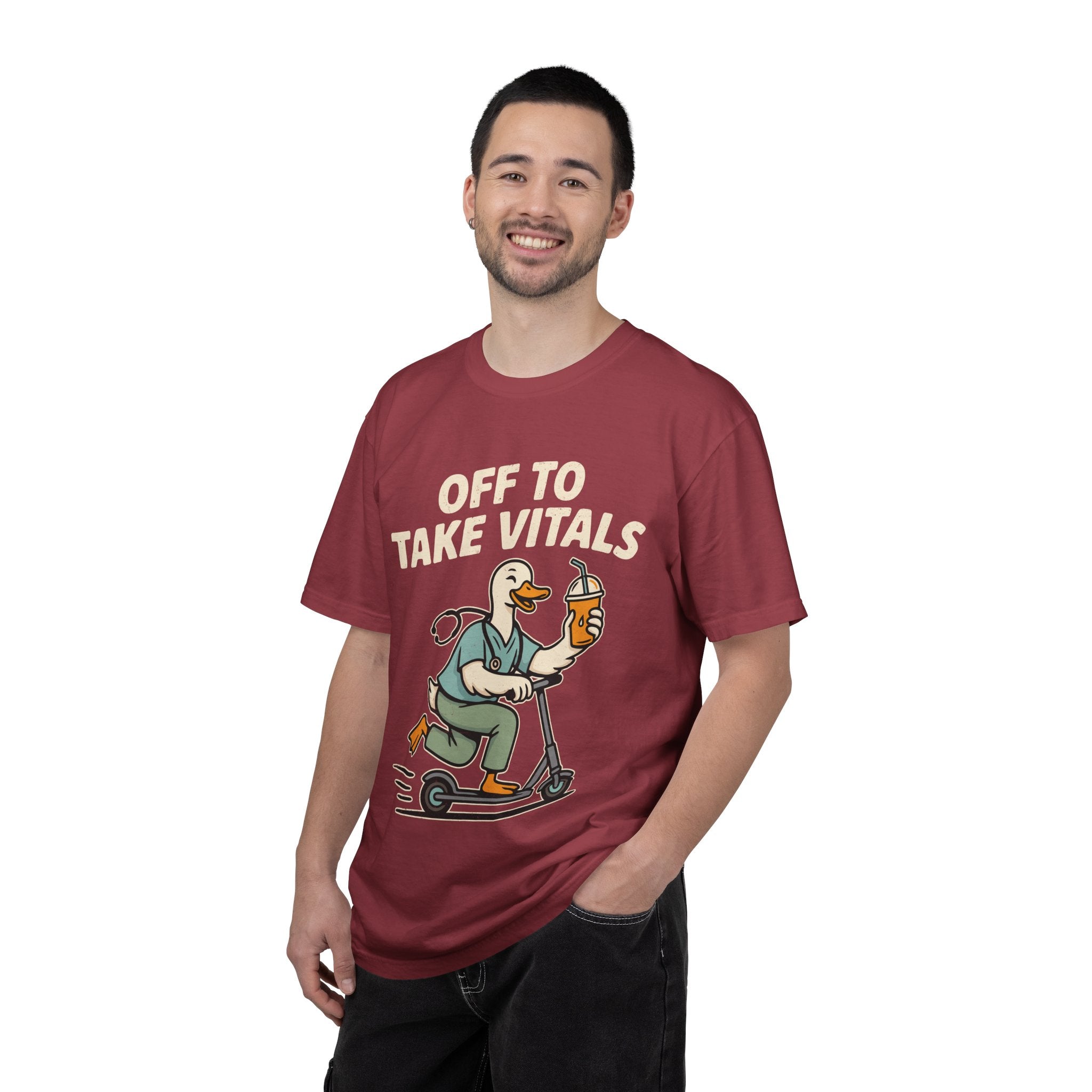 Funny Off To Take Vitals Comfort Colors Shirt, Duck Healthcare Worker Tee, Medical Humor Graphic T Shirt, Clinic Staff Gift