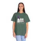 We Boo at Dawn Ghost Shirt, Funny Halloween Witch Broom Graphic Tee, Cute Spooky Season Gift for Friends and Ghost Lovers, October Outfit