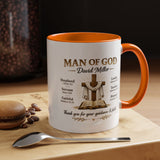 Personalized Man of God Mug, Christian Pastor Appreciation Gift, Custom Faith Coffee Mug for Pastor, Church Leader Thank You Gift
