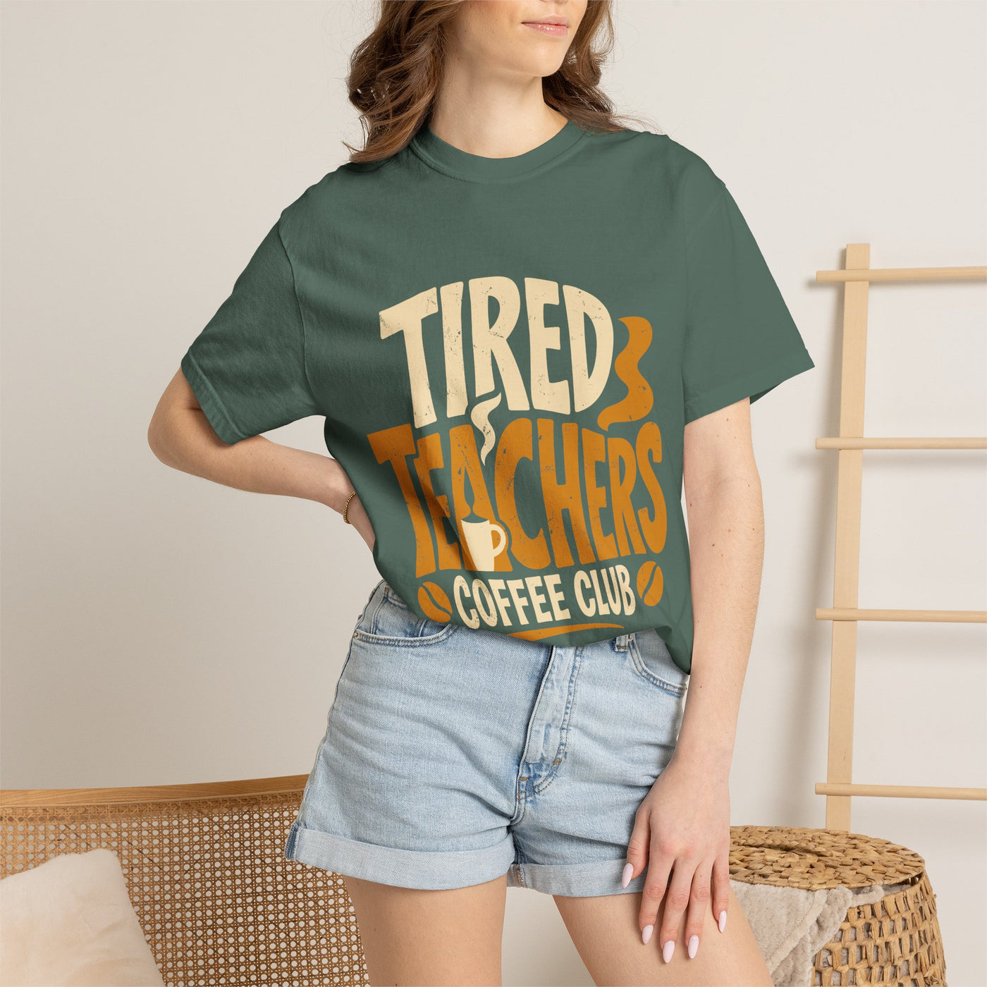 Teacher Coffee Shirt Comfort Colors Tee, Tired Teachers Coffee Club Graphic Shirt, Funny Teacher Appreciation Gift, Back To School Tee