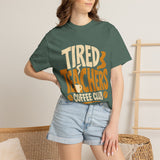 Teacher Coffee Shirt Comfort Colors Tee, Tired Teachers Coffee Club Graphic Shirt, Funny Teacher Appreciation Gift, Back To School Tee