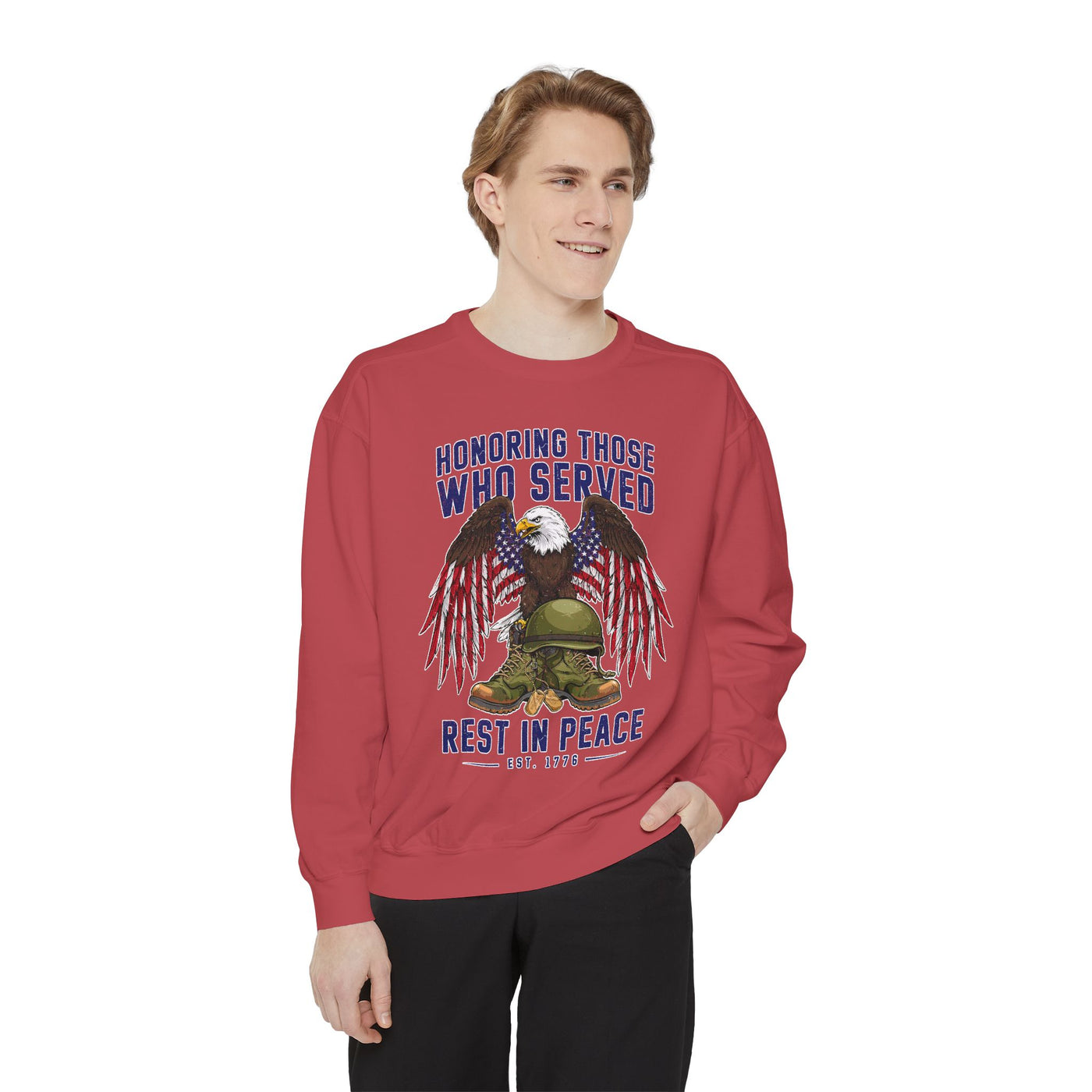 Honoring Those Who Served Sweatshirt, Military Memorial Crewneck, Fallen Soldier Tribute, Veteran Remembrance Gift, Patriotic Eagle Top