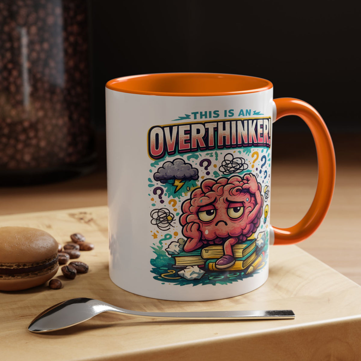 Overthinker Mug, Funny Anxiety Coffee Mug, This Is An Overthinker Brain Humor Cup, Mental Health Gift