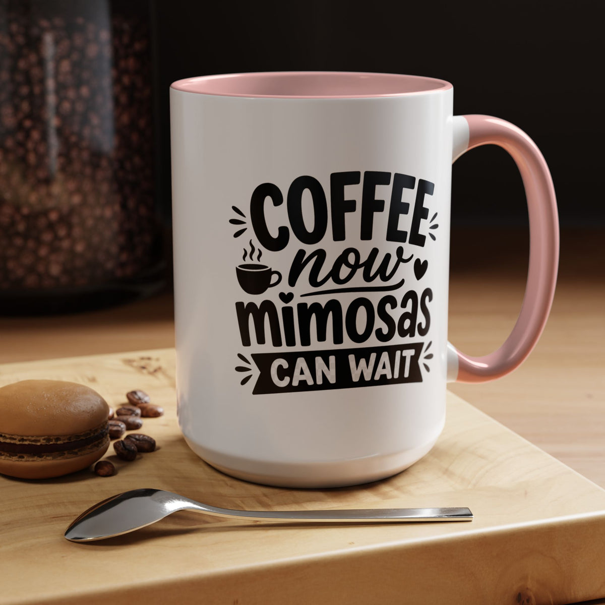 Funny Coffee Lover Mug, Coffee Now Mimosas Can Wait Mug, Brunch Coffee Cup, Caffeine Lover Gift, Morning Coffee Mug for Friends