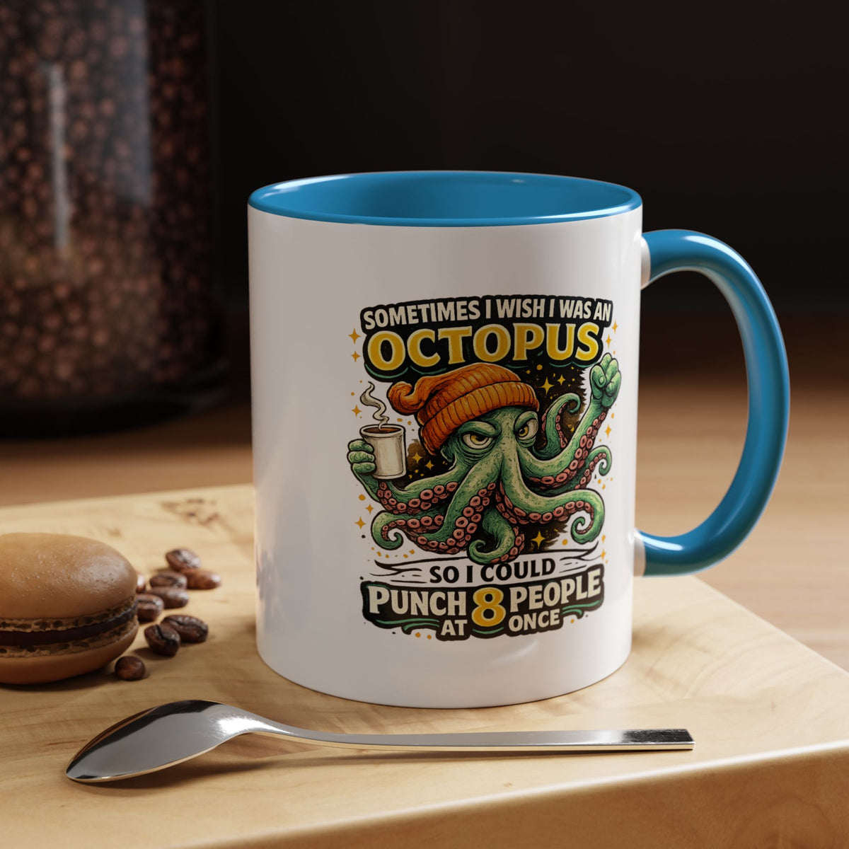 Funny Octopus Coffee Mug, Sometimes I Wish I Was an Octopus Mug, Sarcastic Office Humor Cup, Coworker Gift, Funny Boss Gift, Coffee Lover