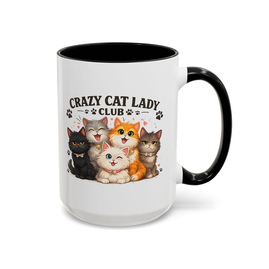 Crazy Cat Lady Social Club Mug, Funny Cat Mom Coffee Mug, Cat Lover Gift for Women, Cute Kitten Coffee Cup, Pet Parent Present