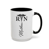Personalized RN Coffee Mug, Registered Nurse Gift, Custom Nurse Name Mug, Nursing School Graduation Gift, RN Appreciation Cup