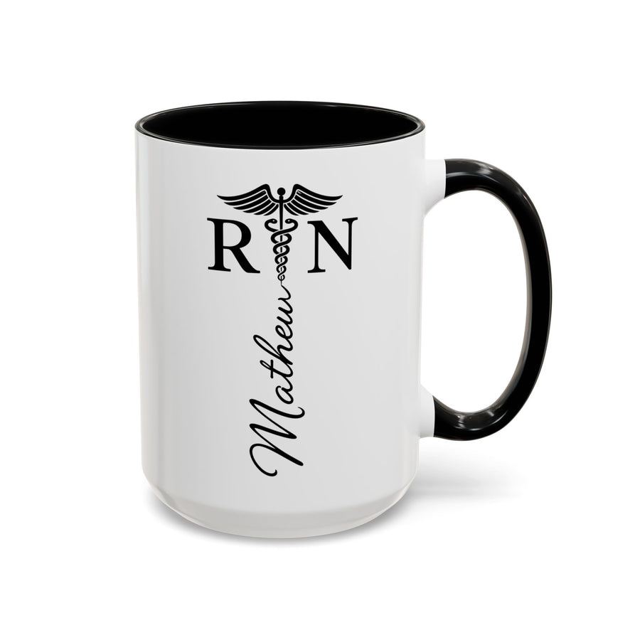 Personalized RN Coffee Mug, Registered Nurse Gift, Custom Nurse Name Mug, Nursing School Graduation Gift, RN Appreciation Cup