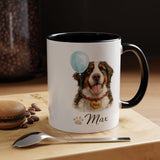 Personalized Dog Portrait Mug, Custom Pet Name Coffee Mug, Dog Lover Gift for Pet Parents, Memorial or Birthday Dog Mug