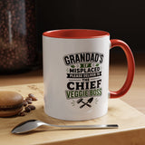 Funny Granddad Gardening Mug, Misplaced Veggie Boss Coffee Cup, Gift for Grandpa Gardener, Fathers Day Birthday Present, Garden Humor