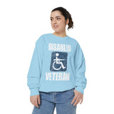 Disabled Veteran Sweatshirt, Distressed Wheelchair and Rifle Graphic, Military Service Pride, Veterans Day Gift and Everyday Casual Wear