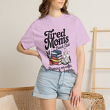 Comfort Colors Tired Moms Book Club Shirt, Book Lover Mom Tee, Reading Mom Shirt, Coffee and Books Graphic Tee, Booktok Gift