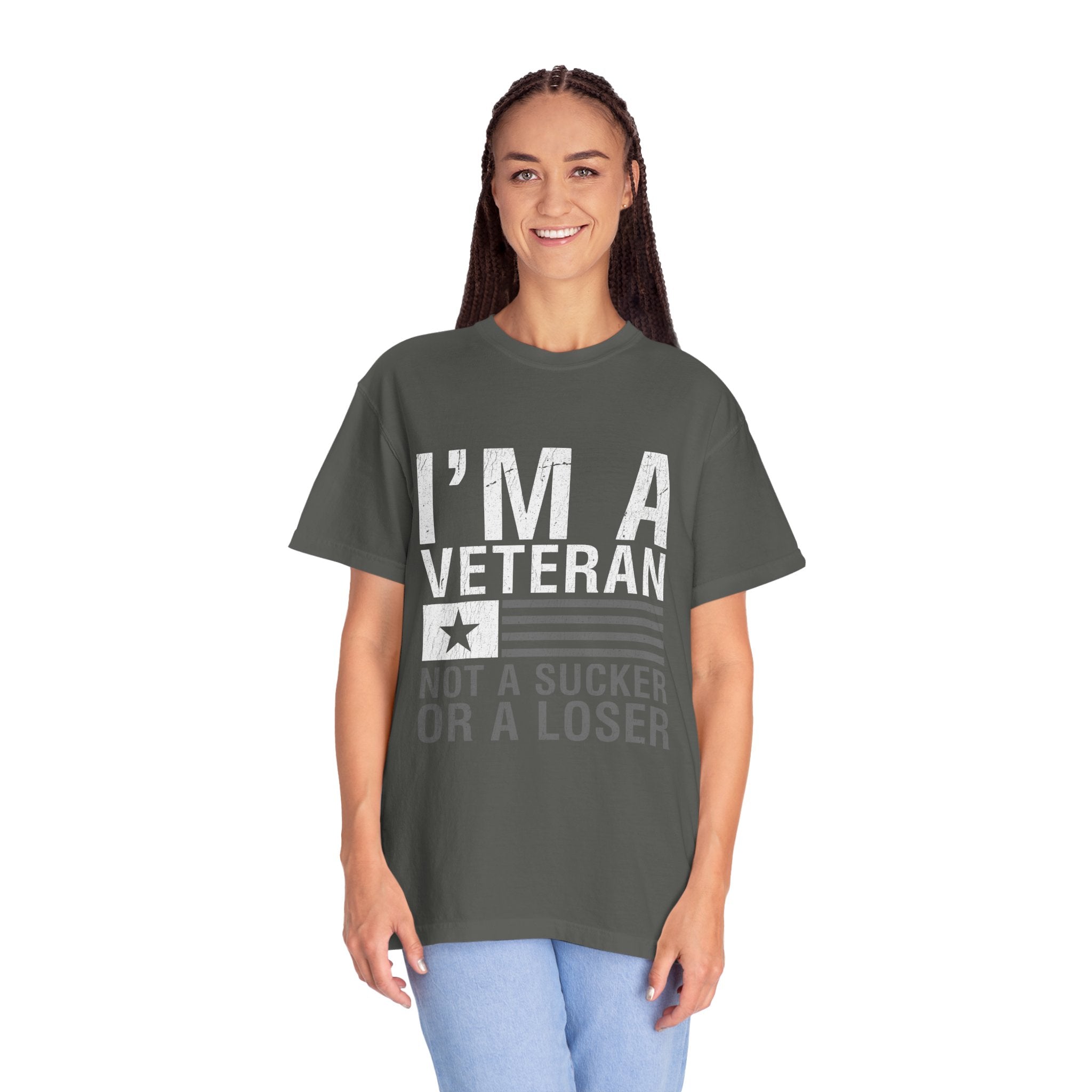 I'm a Veteran Not a Sucker or Loser Shirt, Bold Military T-Shirt, Patriotic Gift for Veteran, Veterans Day Tee, Retired Soldier Apparel