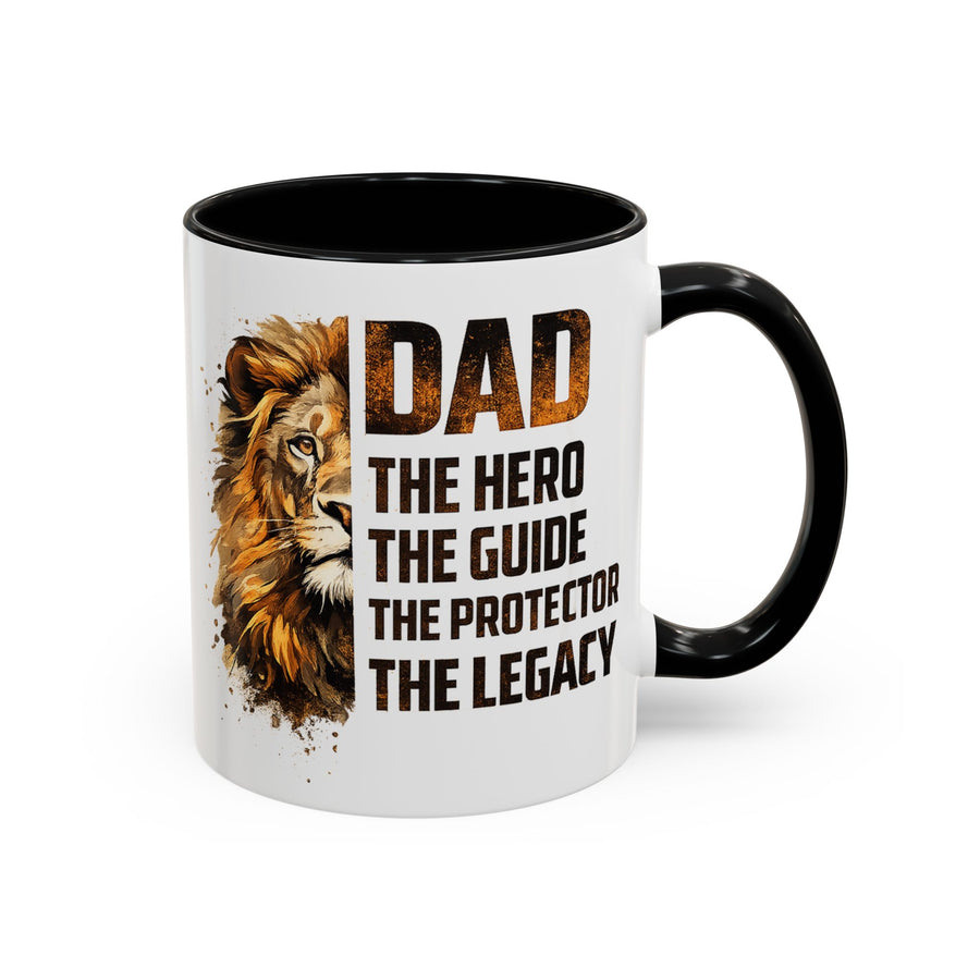 Dad Appreciation Coffee Mug, Dad The Hero The Guide The Protector Mug, Lion Dad Gift, Father's Day Coffee Cup, Gift for Dad