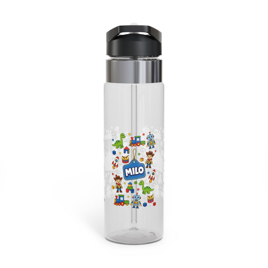 Personalized Dinosaur Kids Water Bottle, Cute Dino School Bottle for Boys, Birthday Gift for Toddler, Back to School Hydration Bottle