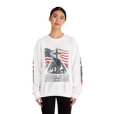 Stand for the Flag Kneel for the Cross Sweatshirt, Patriotic Christian Crewneck, American Flag Pullover, Faith Gift, Fourth of July Top