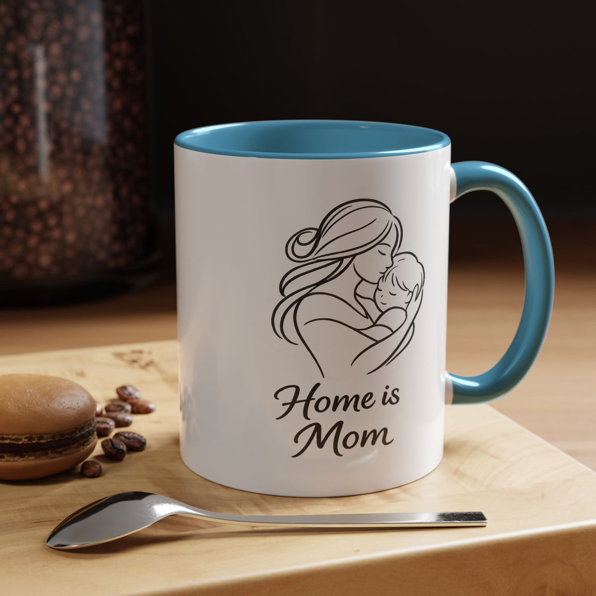 Home Is Mom Coffee Mug, Mother Daughter Gift Mug, Meaningful Mom Mug, Mother's Day Gift, Sentimental Gift for Mom, Mom Keepsake Cup