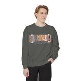 Halloween Season Sweatshirt, Leopard Plaid Pumpkin Letter Pullover, Cute Fall Gift for Women, Spooky October Outfit for Teachers and Moms