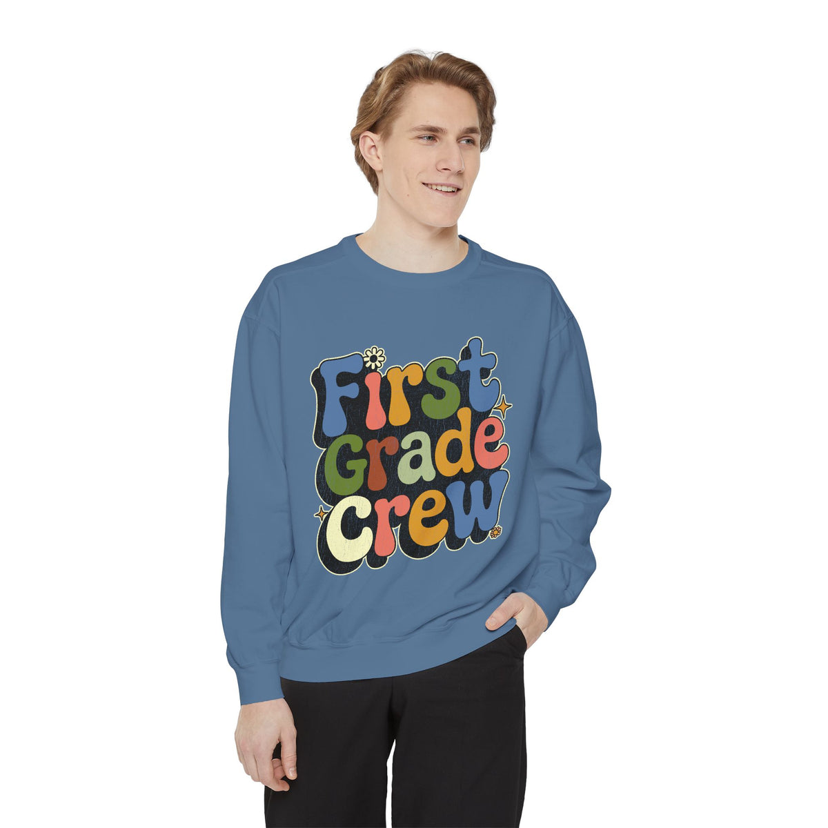 First Grade Crew Sweatshirt, Retro Teacher Team Crewneck, Elementary School Staff Gift, First Day Classroom Outfit, Grade One Team Pullover