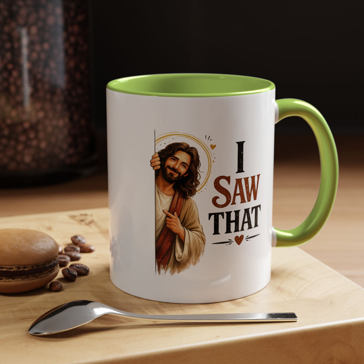 Funny Christian Jesus Mug, I Saw That Coffee Mug, Religious Humor Gift for Christians, Faith Based Mug, Church Friend Gift