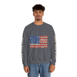 Patriotic American Flag Sweatshirt, USA Floral Crewneck, Vintage Americana Pullover, Fourth of July Outfit, Summer Patriotic Gift for Her