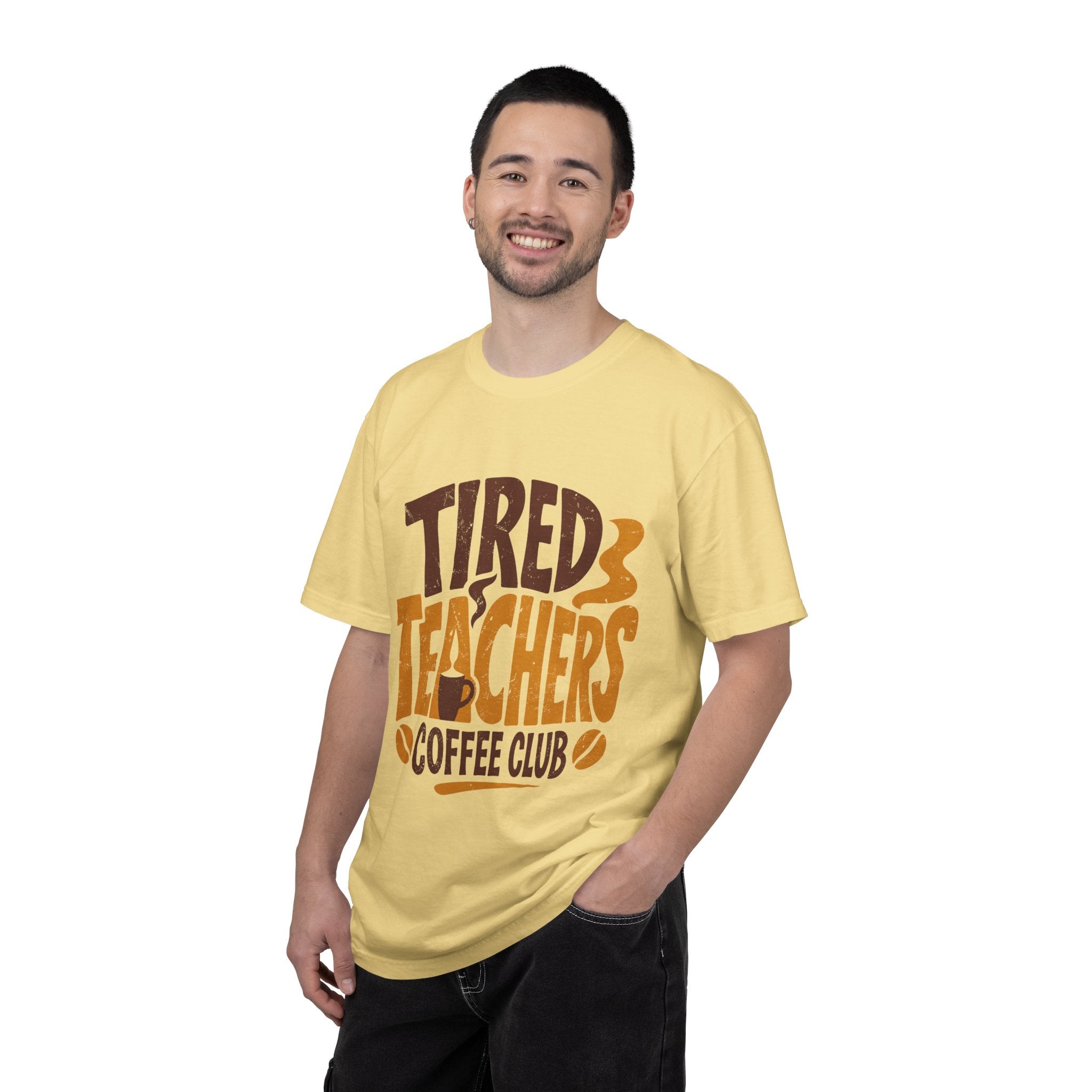 Funny Teacher Coffee Comfort Colors Shirt, Tired Teachers Coffee Club Tee, Teacher Appreciation Gift, Educator Graphic Shirt