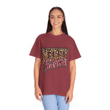 Merry Christmas Leopard Print Shirt, Trendy Holiday T-Shirt, Cheetah Lettering Xmas Tee, Festive Gift for Women, Mom, Teacher or Friend