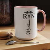 Personalized RN Coffee Mug, Registered Nurse Gift, Custom Nurse Name Mug, Nursing School Graduation Gift, RN Appreciation Cup