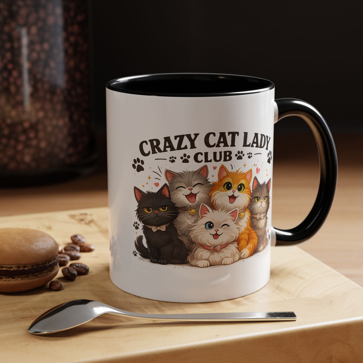 Crazy Cat Lady Social Club Mug, Funny Cat Mom Coffee Mug, Cat Lover Gift for Women, Cute Kitten Coffee Cup, Pet Parent Present