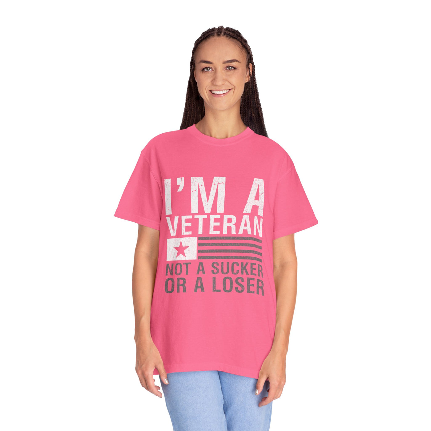 I'm a Veteran Not a Sucker or Loser Shirt, Bold Military T-Shirt, Patriotic Gift for Veteran, Veterans Day Tee, Retired Soldier Apparel
