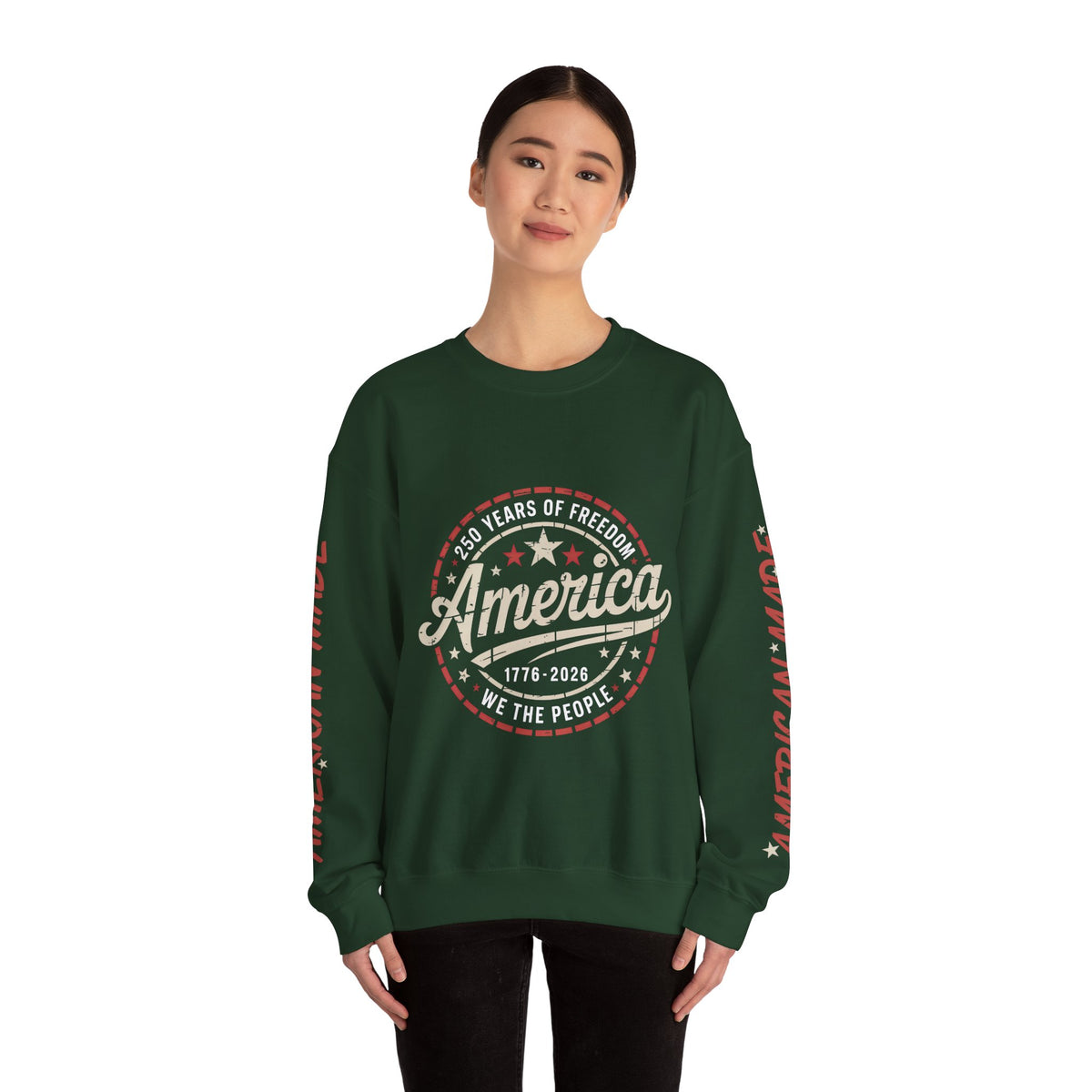 America 250 Sweatshirt, We The People Pullover, 1776 2026 USA Anniversary Top, Patriotic American Heritage Gift, Vintage Americana