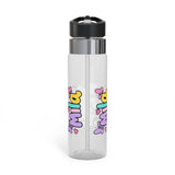 Personalized Butterfly Water Bottle, Custom Name Drink Bottle for Girls, Pastel Kids School Bottle, Cute Birthday Gift for Her