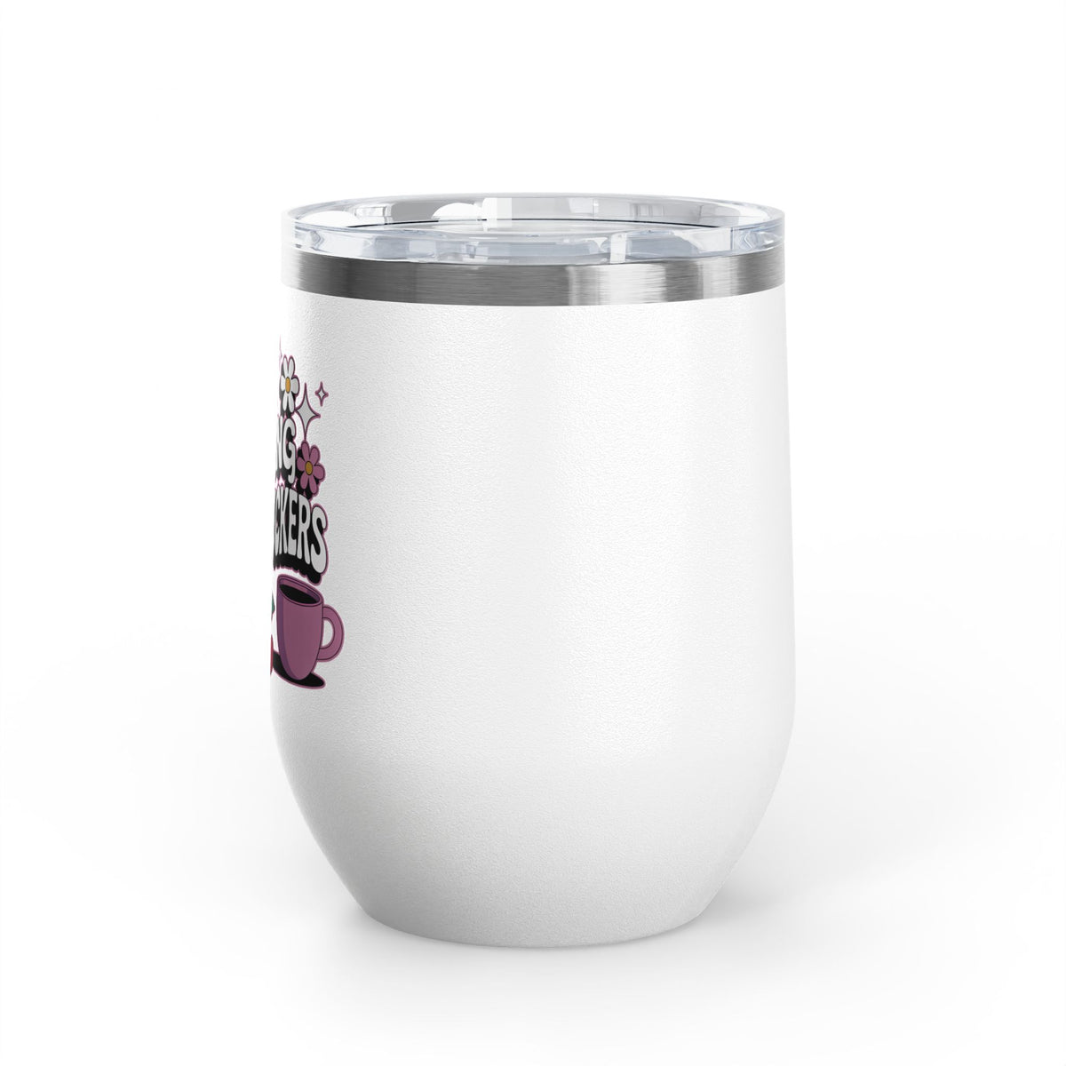 Funny Wine Tumbler, Good Morning Motherfuckers Cup, Sarcastic Gift for Her, Coffee Lover Gift, Colorful Floral Drinkware, Birthday Gift