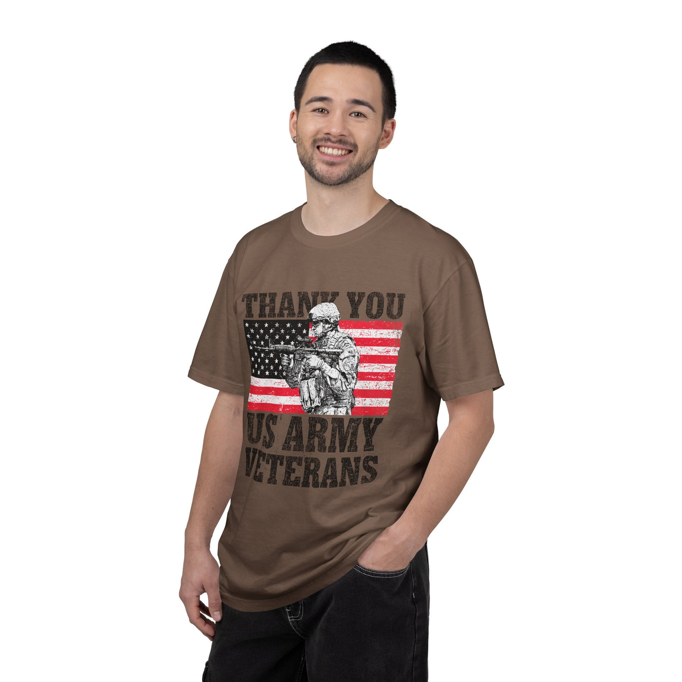 Thank You US Army Veterans Shirt, Patriotic Soldier T-Shirt, Military Appreciation Gift, American Flag Tee for Veterans Day or Retirement