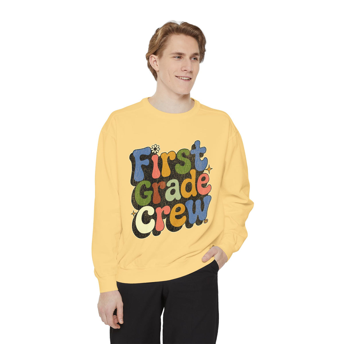 First Grade Crew Sweatshirt, Retro Teacher Team Crewneck, Elementary School Staff Gift, First Day Classroom Outfit, Grade One Team Pullover