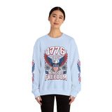 1776 Wings of Freedom Sweatshirt, Patriotic Eagle Pullover, American Flag Crewneck, USA 250th Anniversary Gift, Fourth of July Top