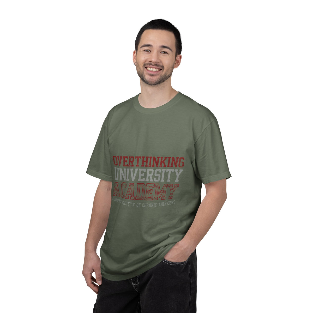 Overthinking University T-Shirt, Funny Anxiety Graphic Tee, Chronic Thinker Gift, College Student Shirt, Sarcastic College Campus Outfit
