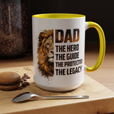Dad Appreciation Coffee Mug, Dad The Hero The Guide The Protector Mug, Lion Dad Gift, Father's Day Coffee Cup, Gift for Dad