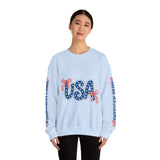 USA Patriotic Sweatshirt, American Flag Ribbon Pullover, Vintage Stars and Stripes Top, Fourth of July Outfit, Americana Gift for Women