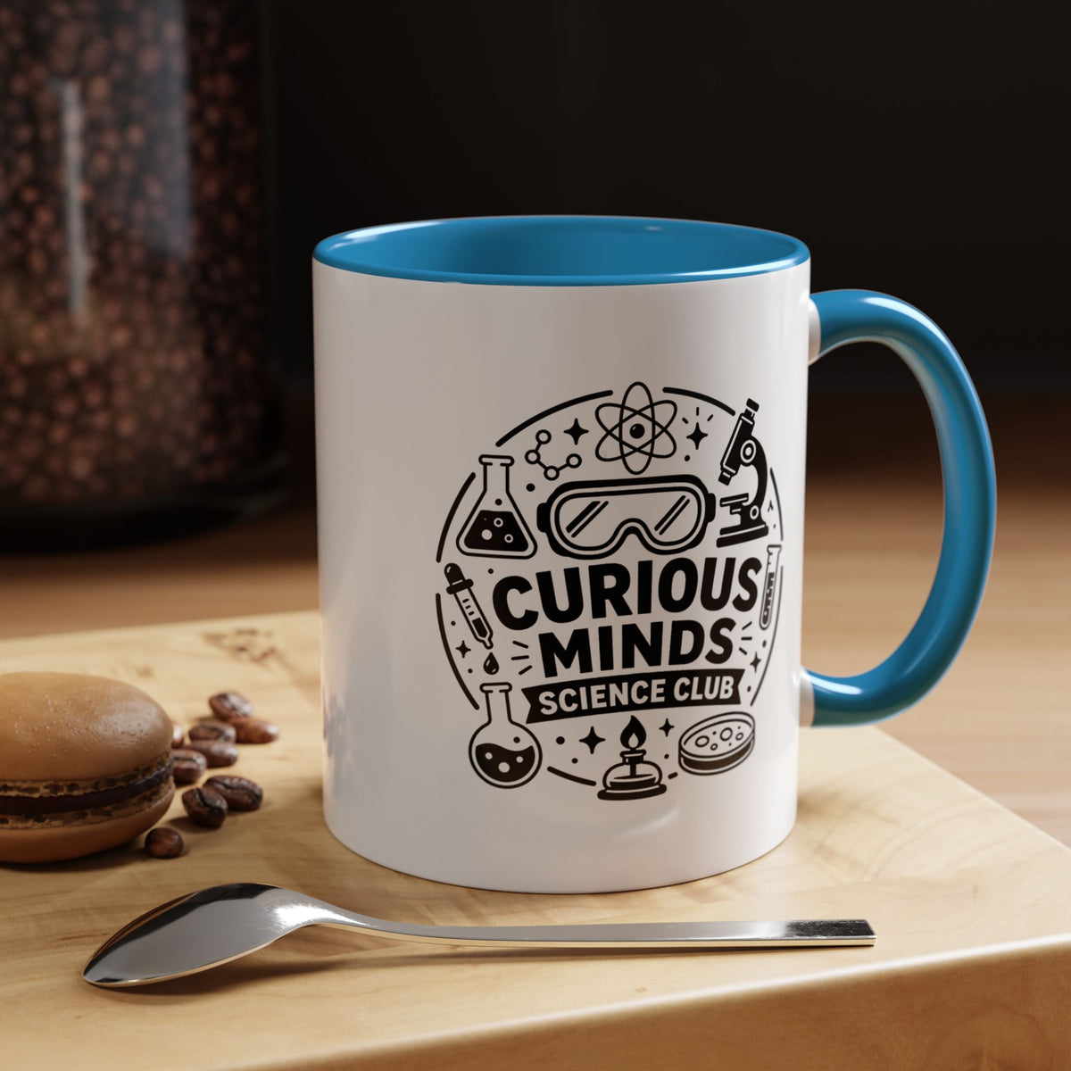 Science Club Mug, Curious Minds Coffee Cup, STEM Teacher Appreciation Gift, Chemistry Student Present, Classroom Science Lab Drinkware