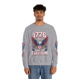 1776 Wings of Freedom Sweatshirt, Patriotic Eagle Pullover, American Flag Crewneck, USA 250th Anniversary Gift, Fourth of July Top