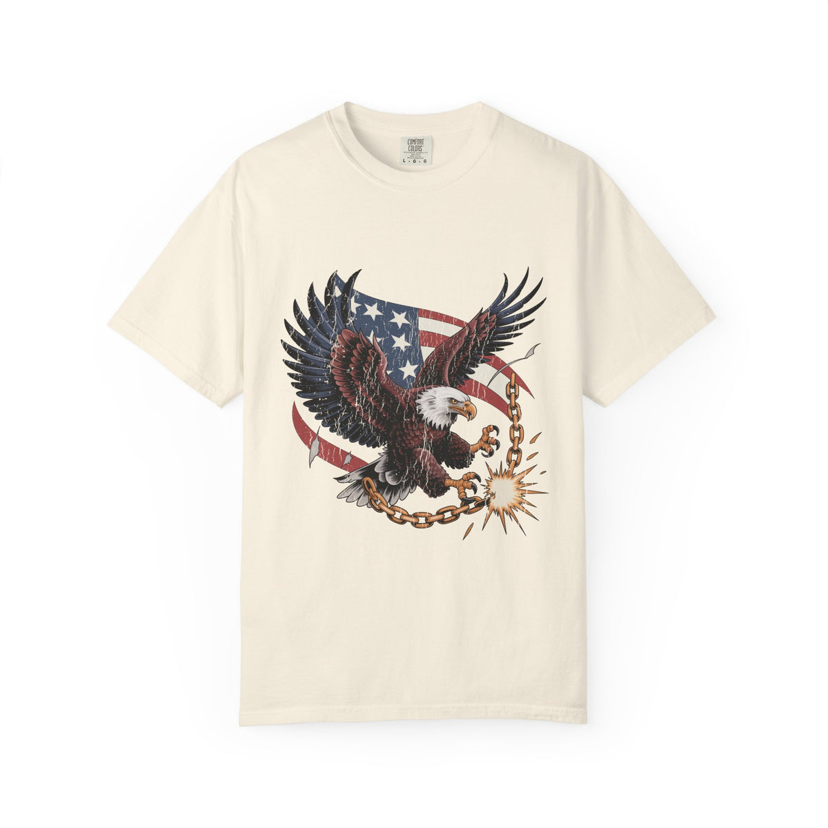 Patriotic Eagle Shirt, American Flag T Shirt, Bald Eagle Military Tee, Veteran Gift, USA Graphic Shirt, Fourth of July Patriotic Top